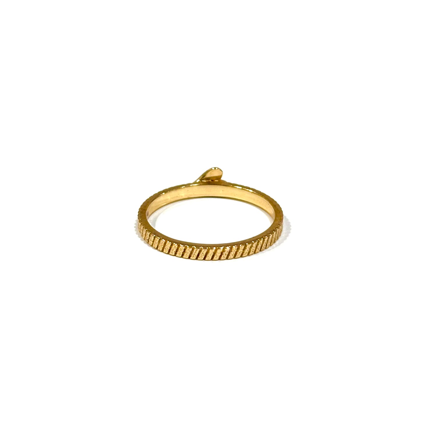 Brass heart plain ring 8