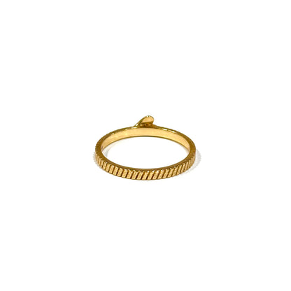 Brass heart plain ring 8