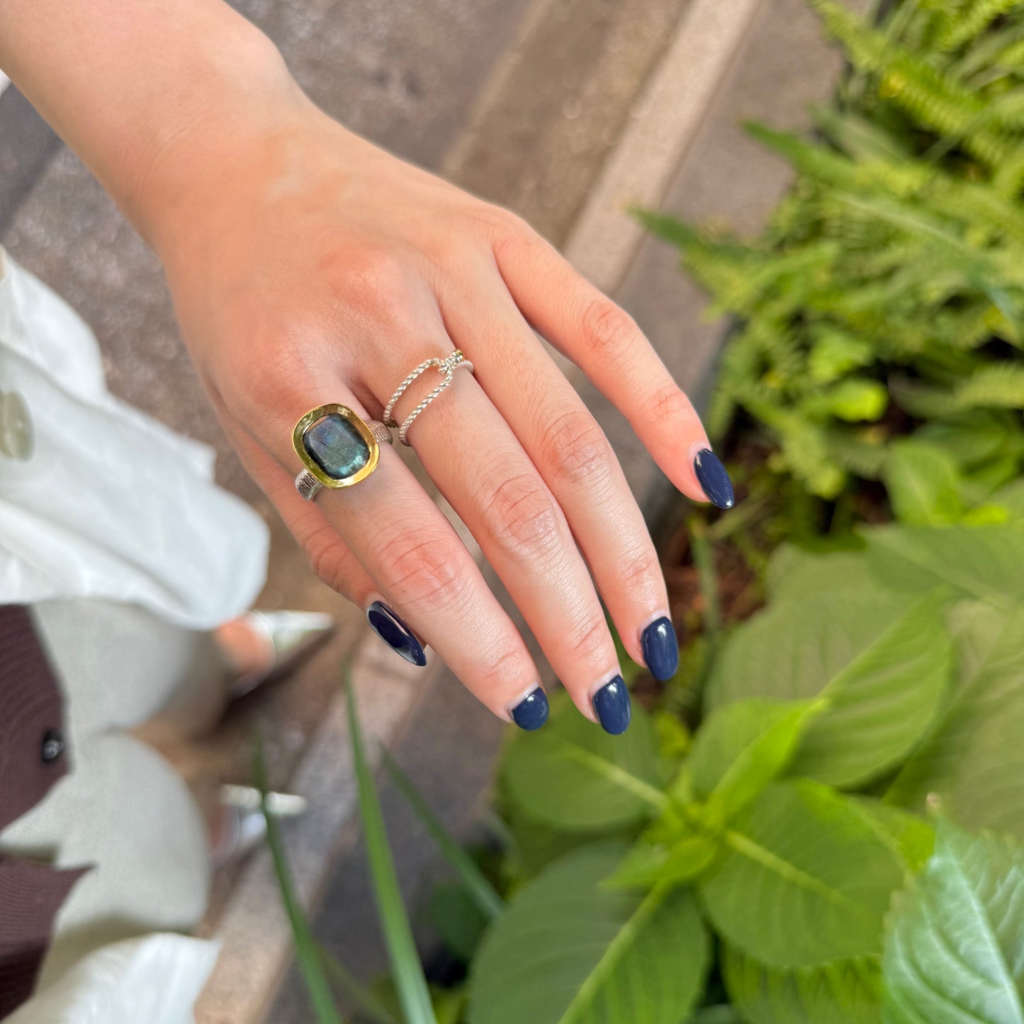 Silver925×Brass plain ring 27