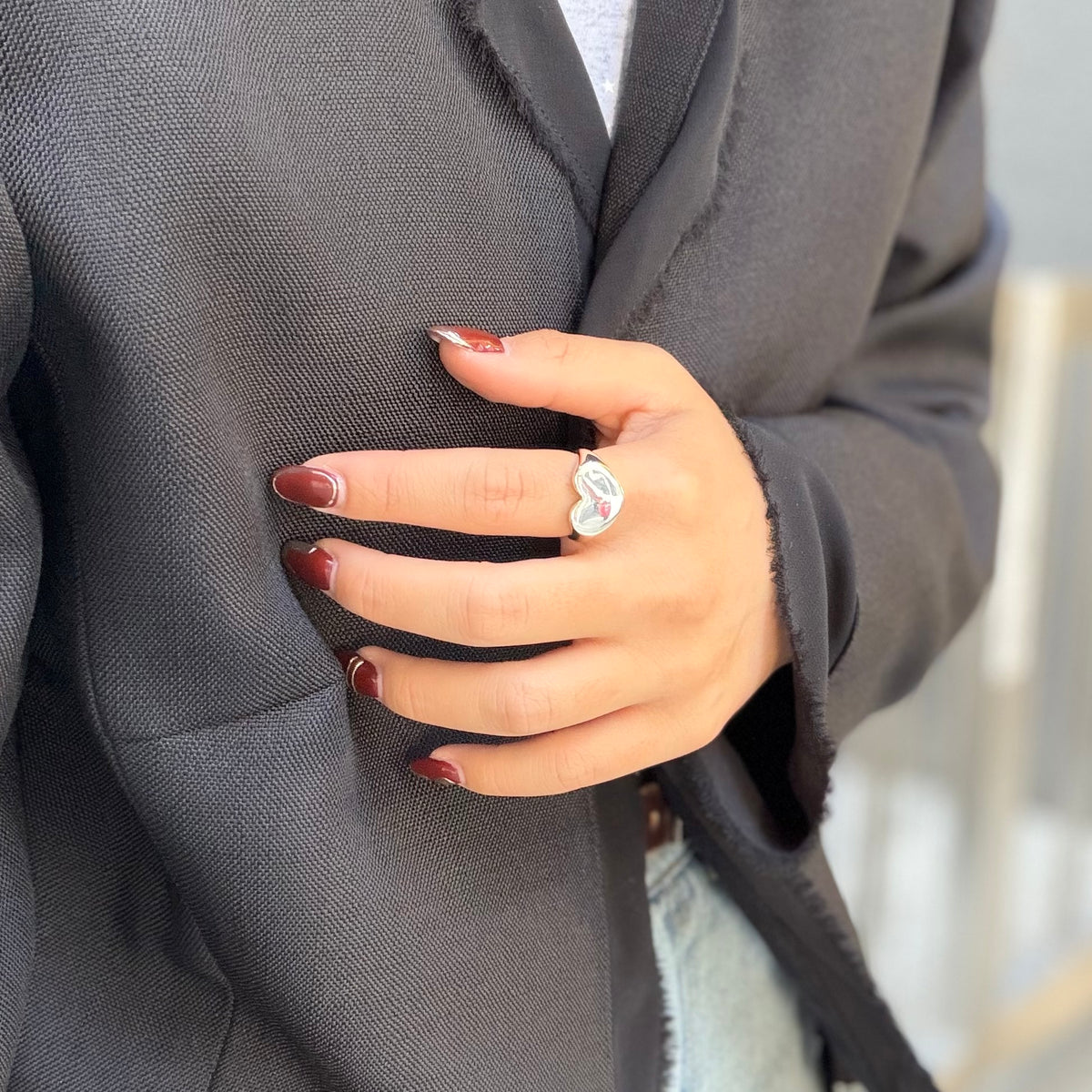 Heart plain ring 86