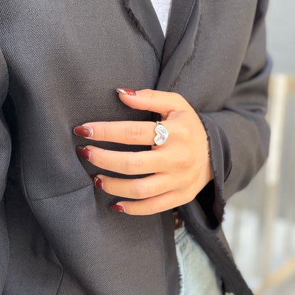 Heart plain ring 86