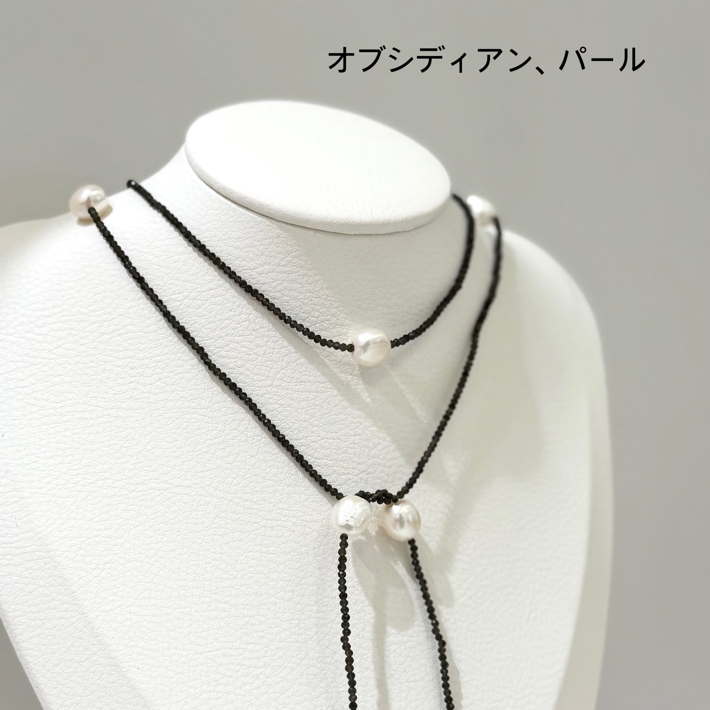 Pearl×Stone necklace 4