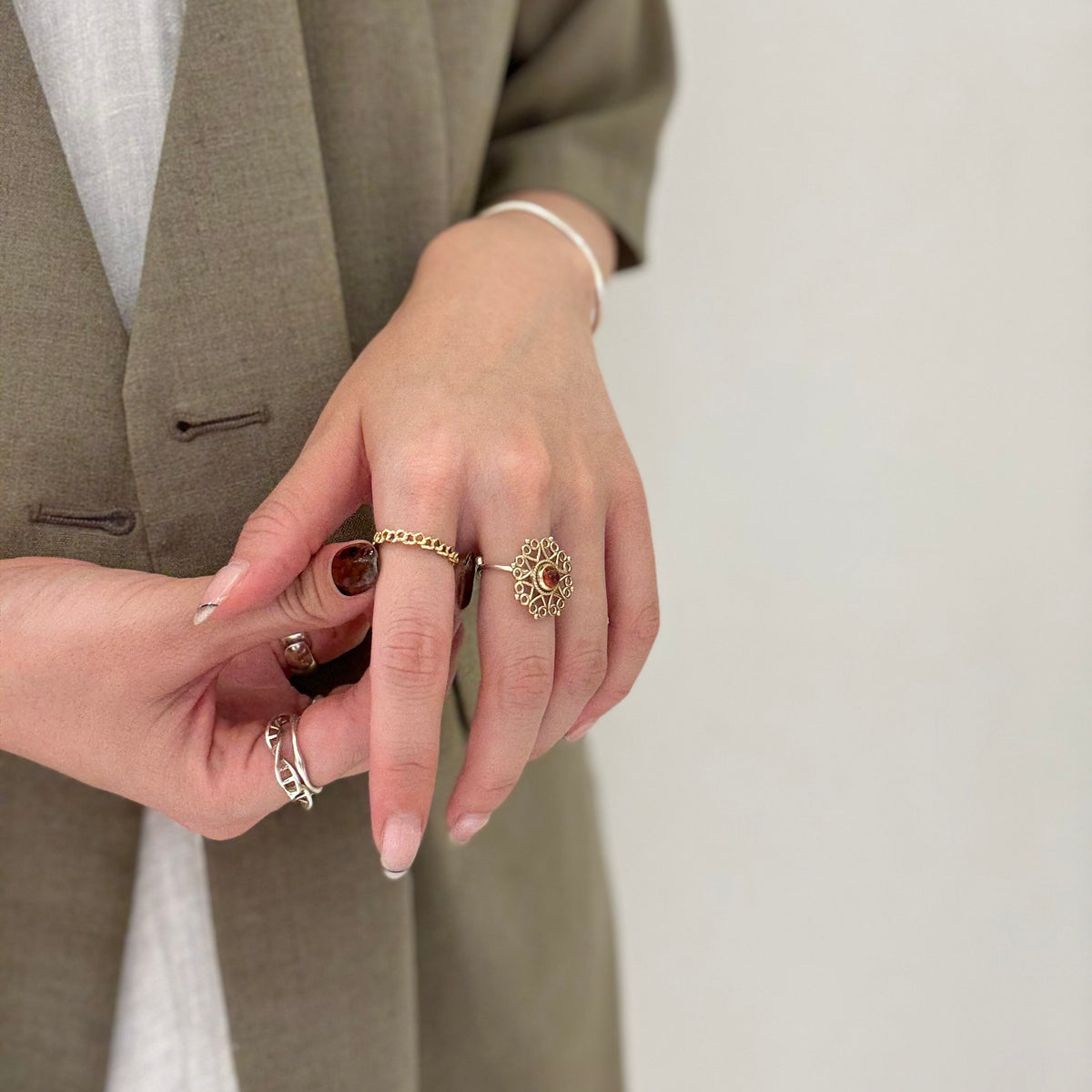 Brass Heart plain ring 9