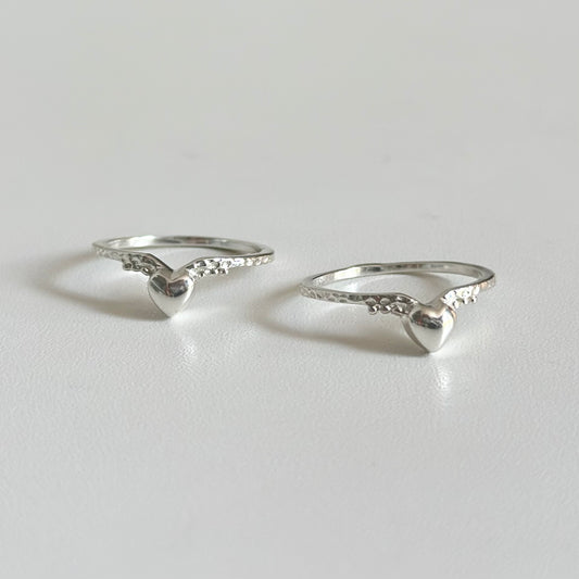 Heart plain ring 24