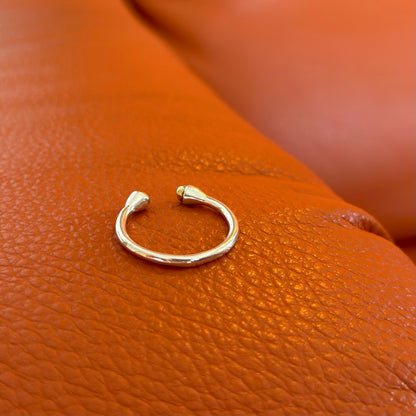 Silver925×Brass plain ring 〈Ball〉6