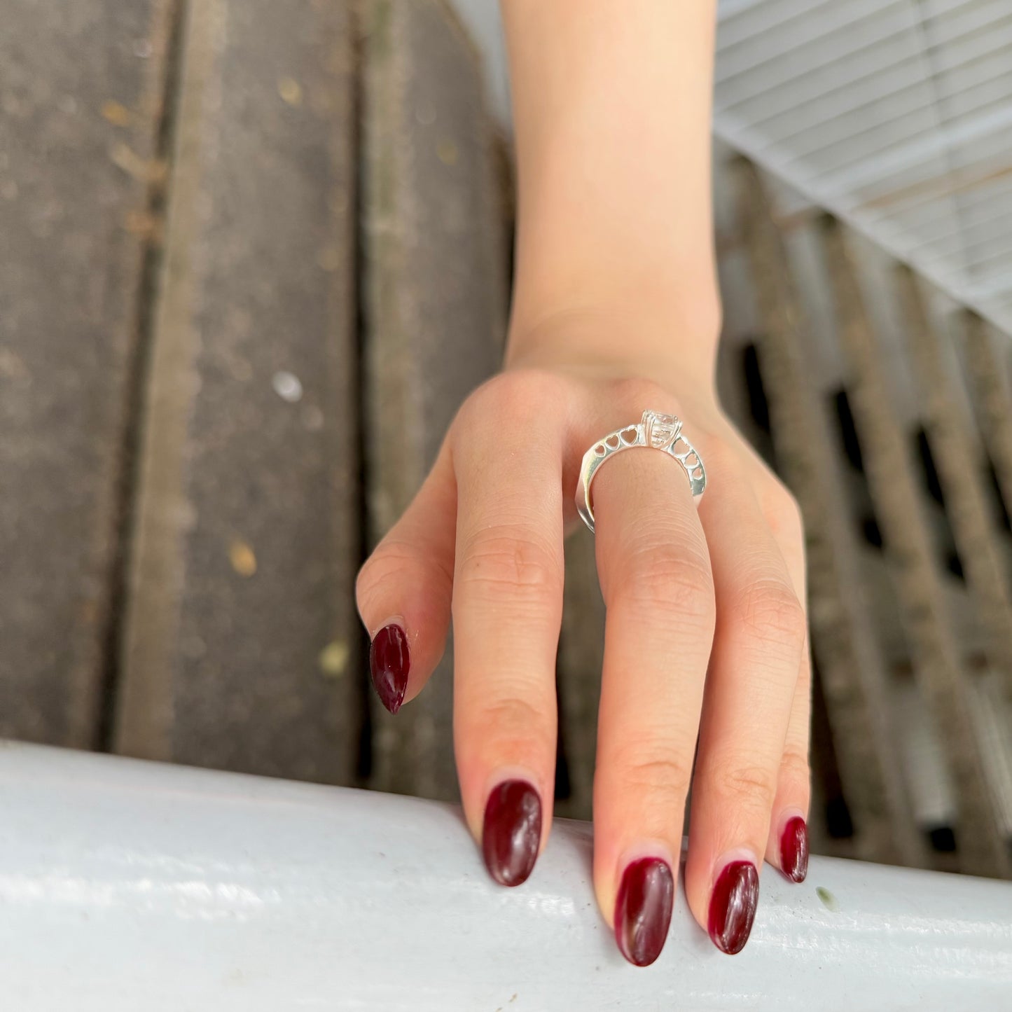 Heart design ring 〈Crystal〉