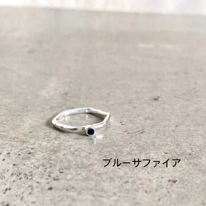 Silver925 petit ring 〈Hexagon〉