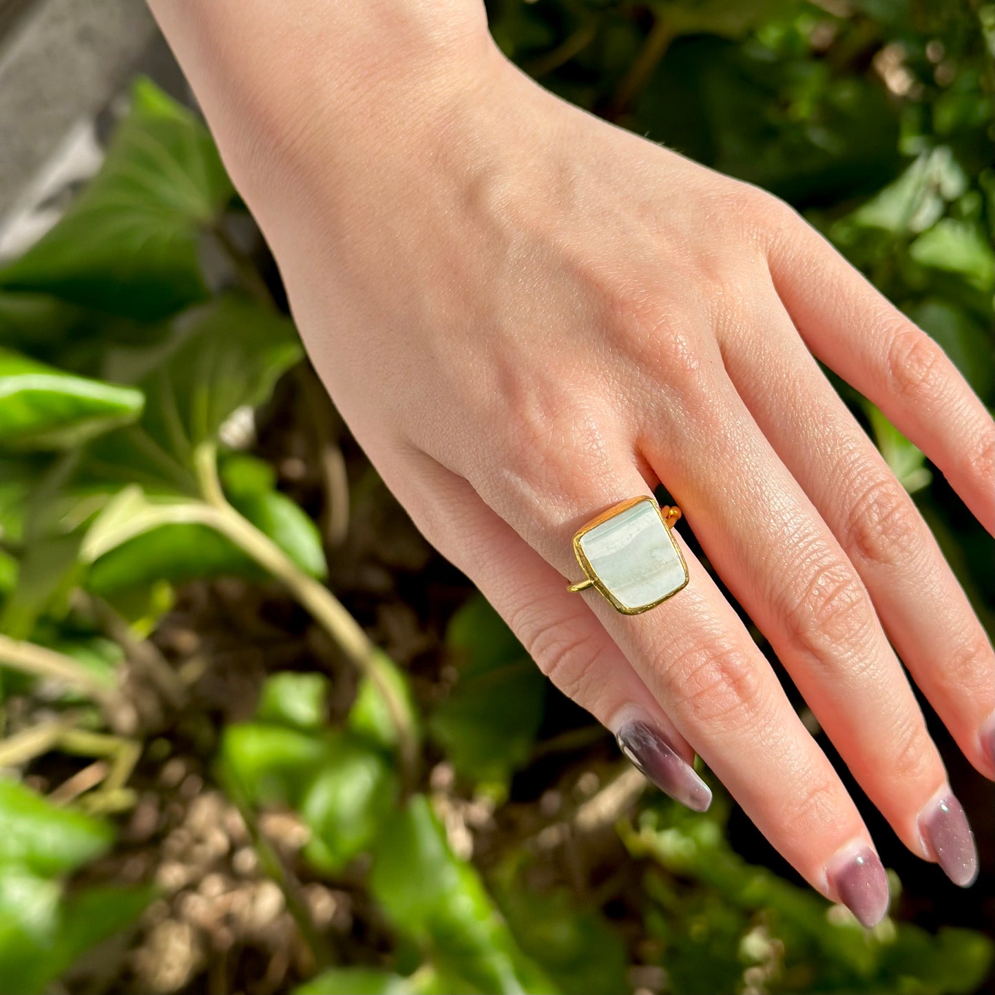 Brass 1stone ring