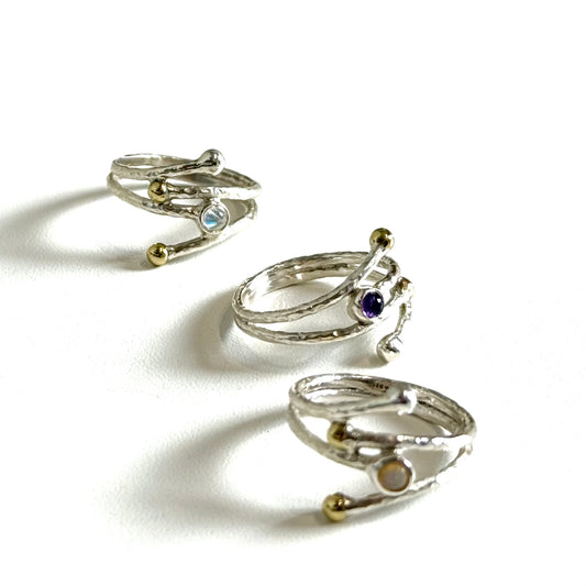 Silver925×Brass design ring 13