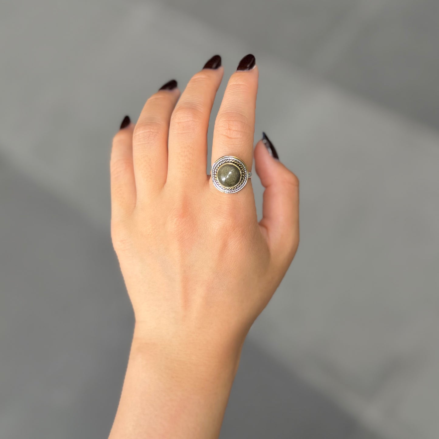 Silver925×brass design ring 22