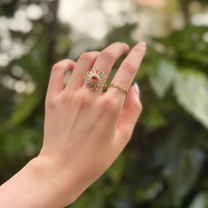 Flower design ring 13