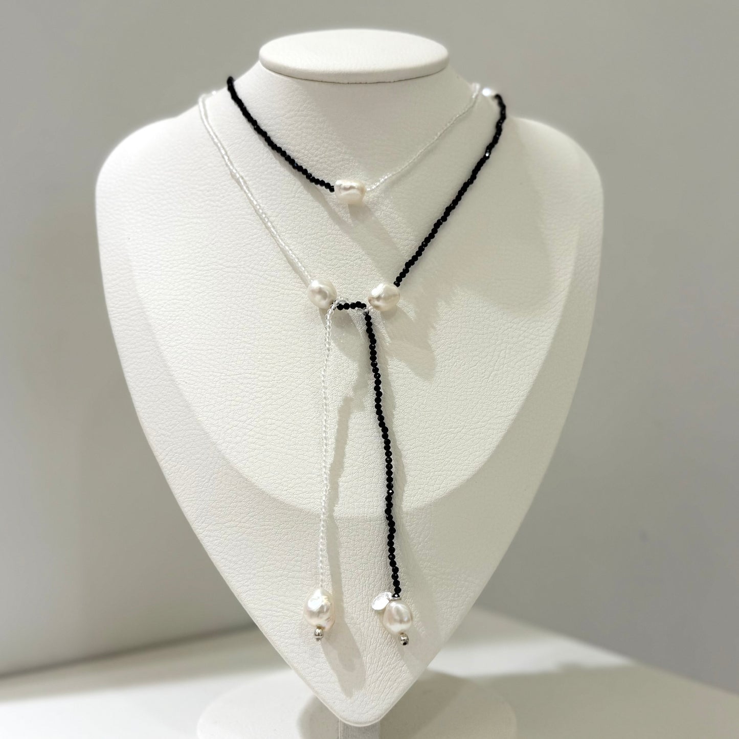 Pearl×Stone necklace 4