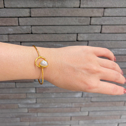 Brass 1stone bangle 2