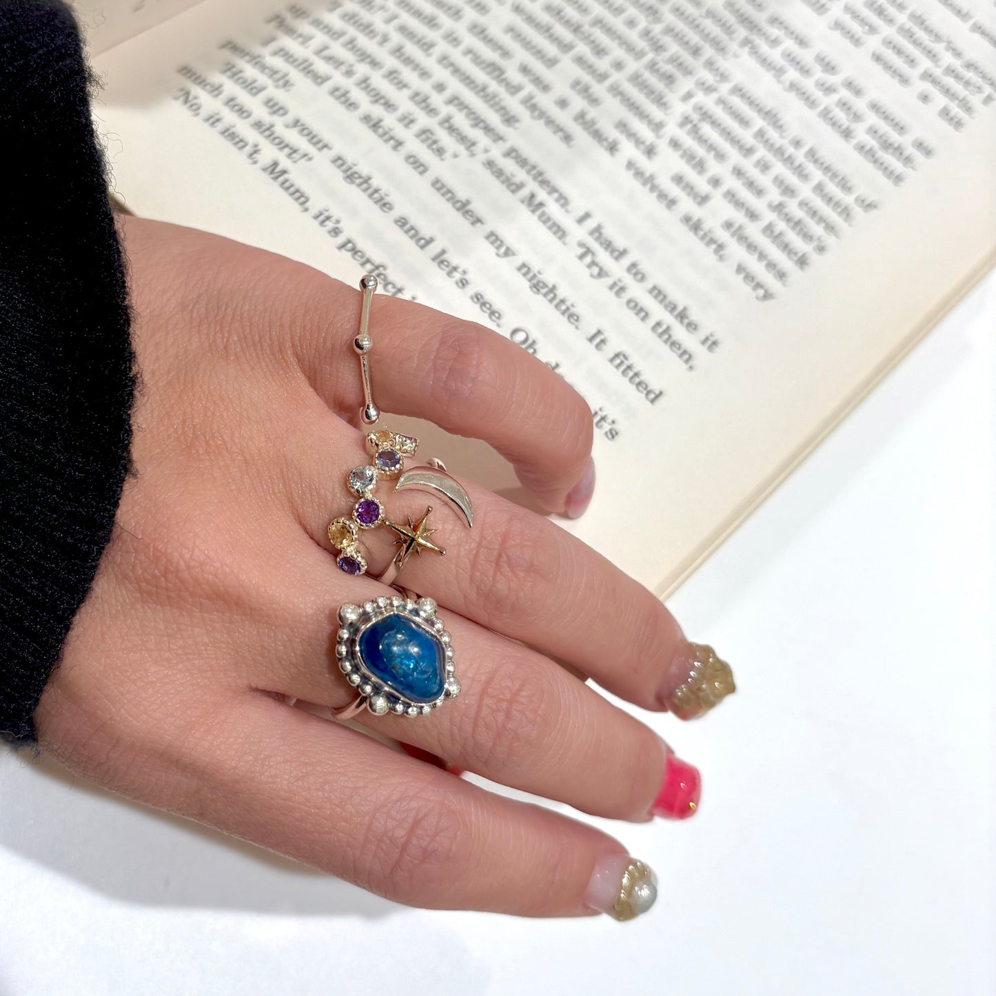 Moon×Star plain ring 1