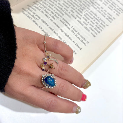 Moon×Star plain ring 1