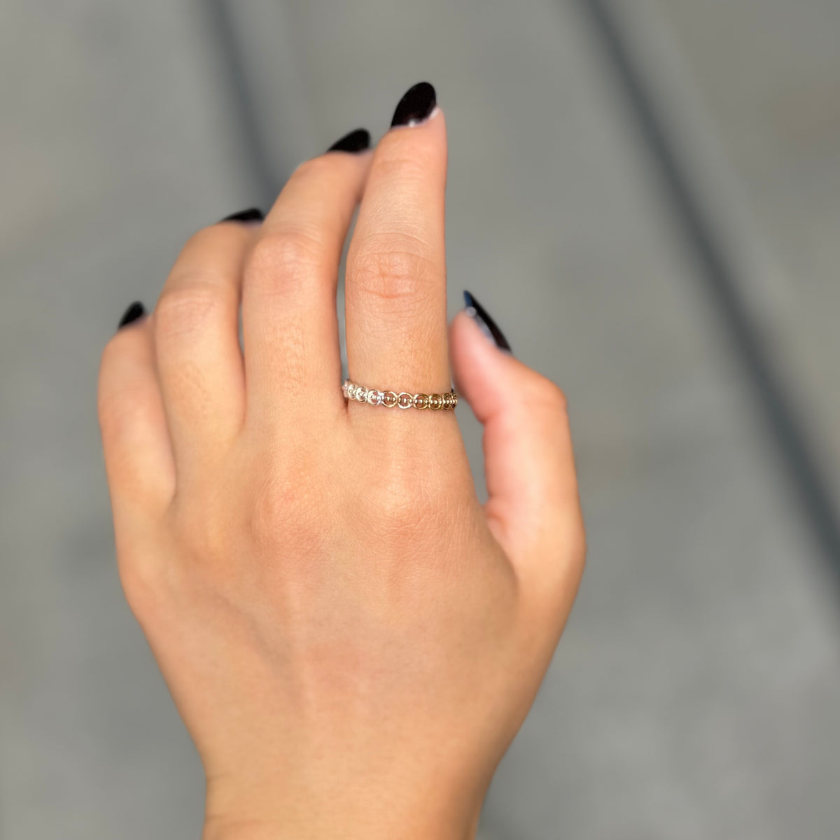 Silver925×brass plain ring 15