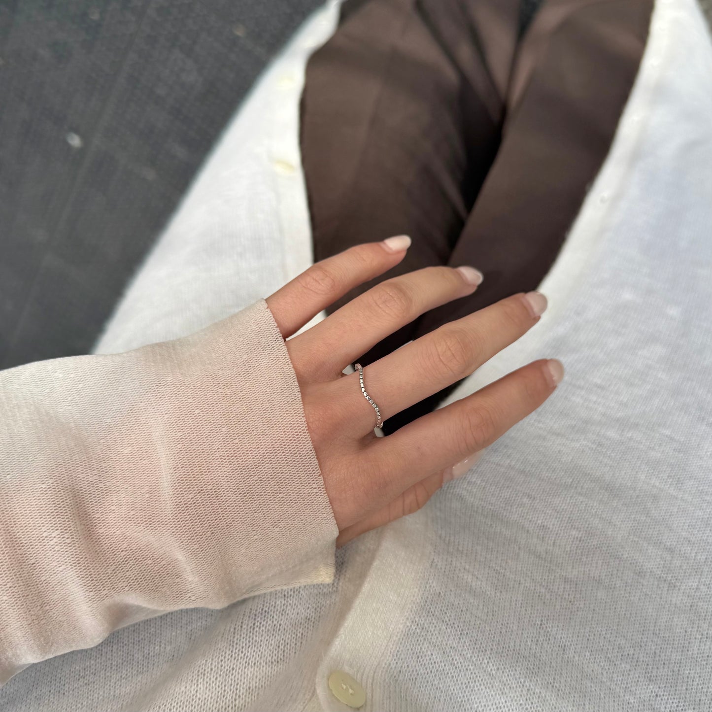 【Bijumam poco】Silver925 plain  ring 1