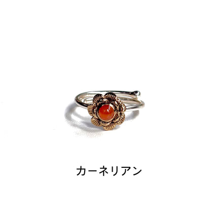 Silver925 × Brass flower ring