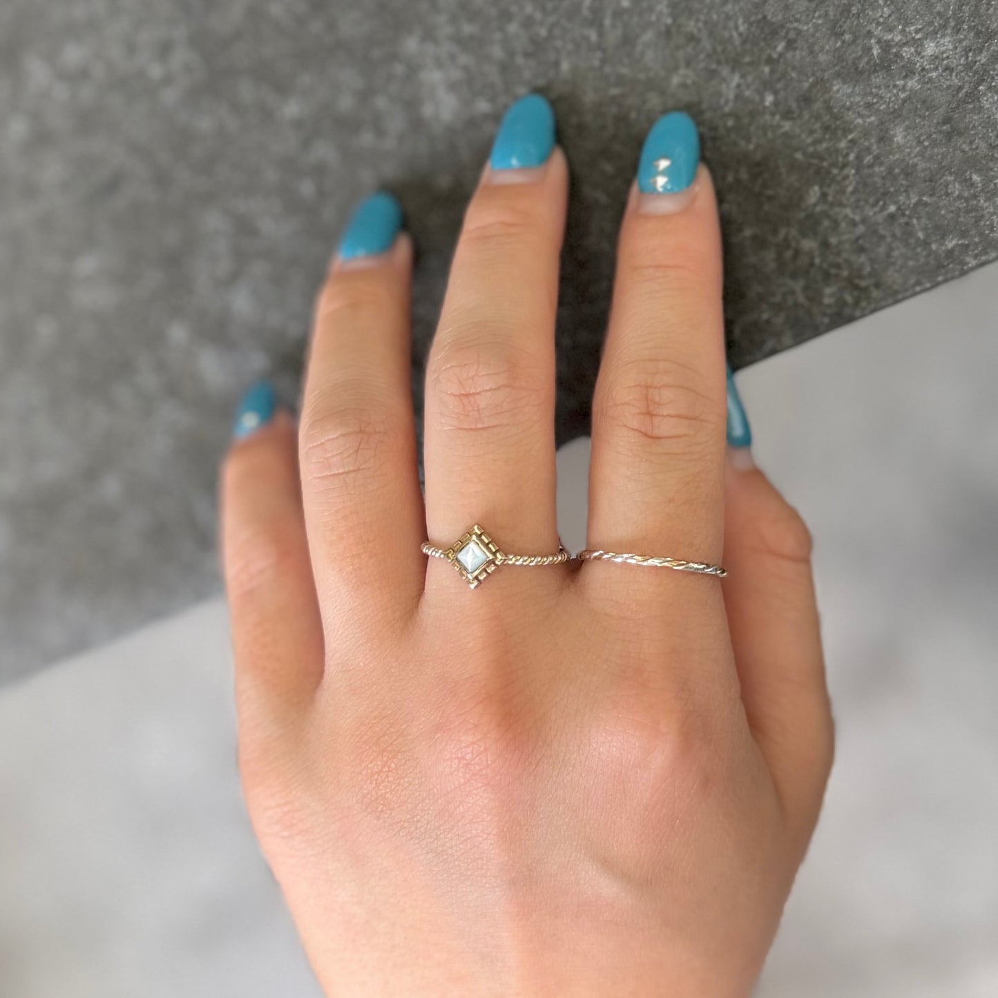 Silver925×Brass petit ring 5