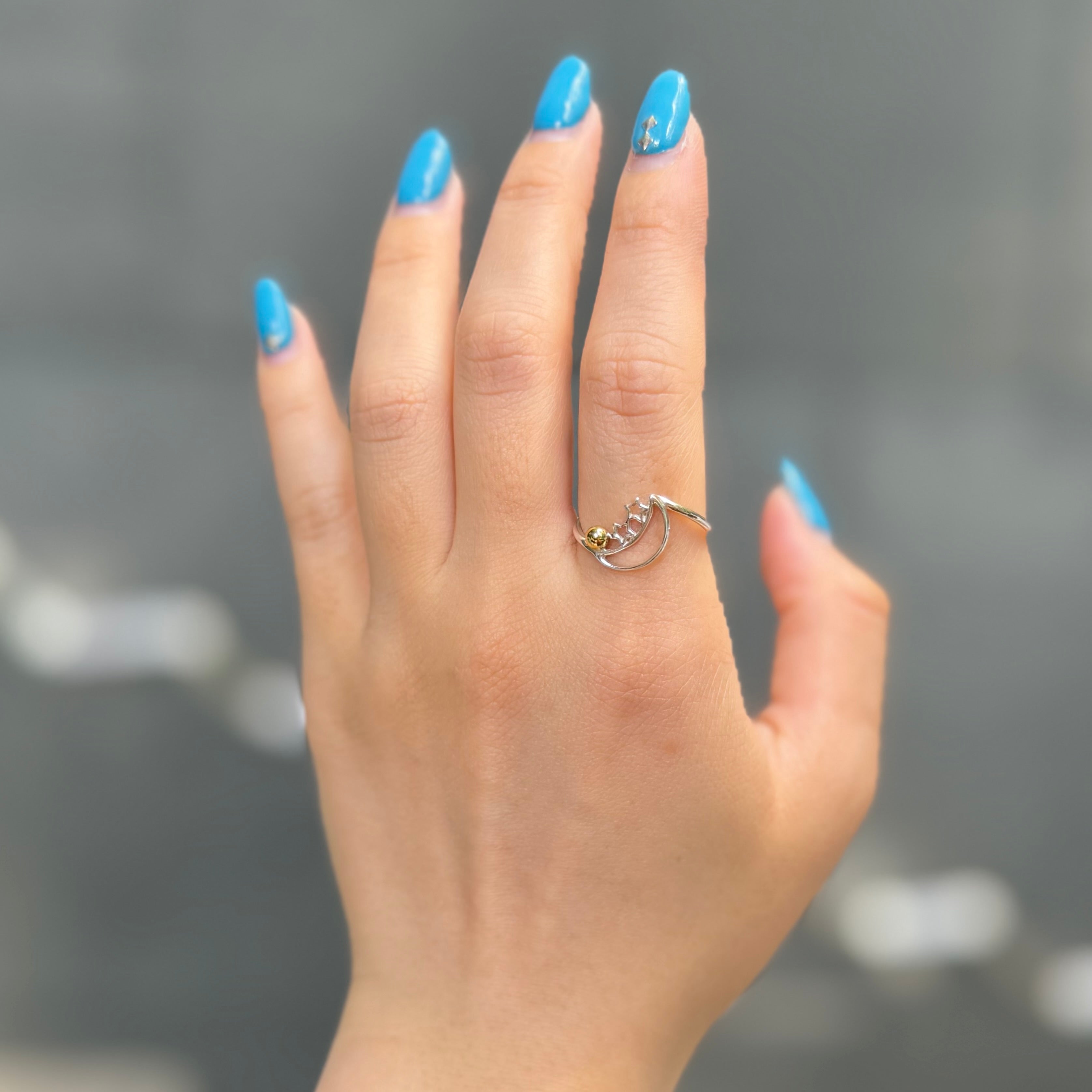 Star&Moon plain ring – Biju mam