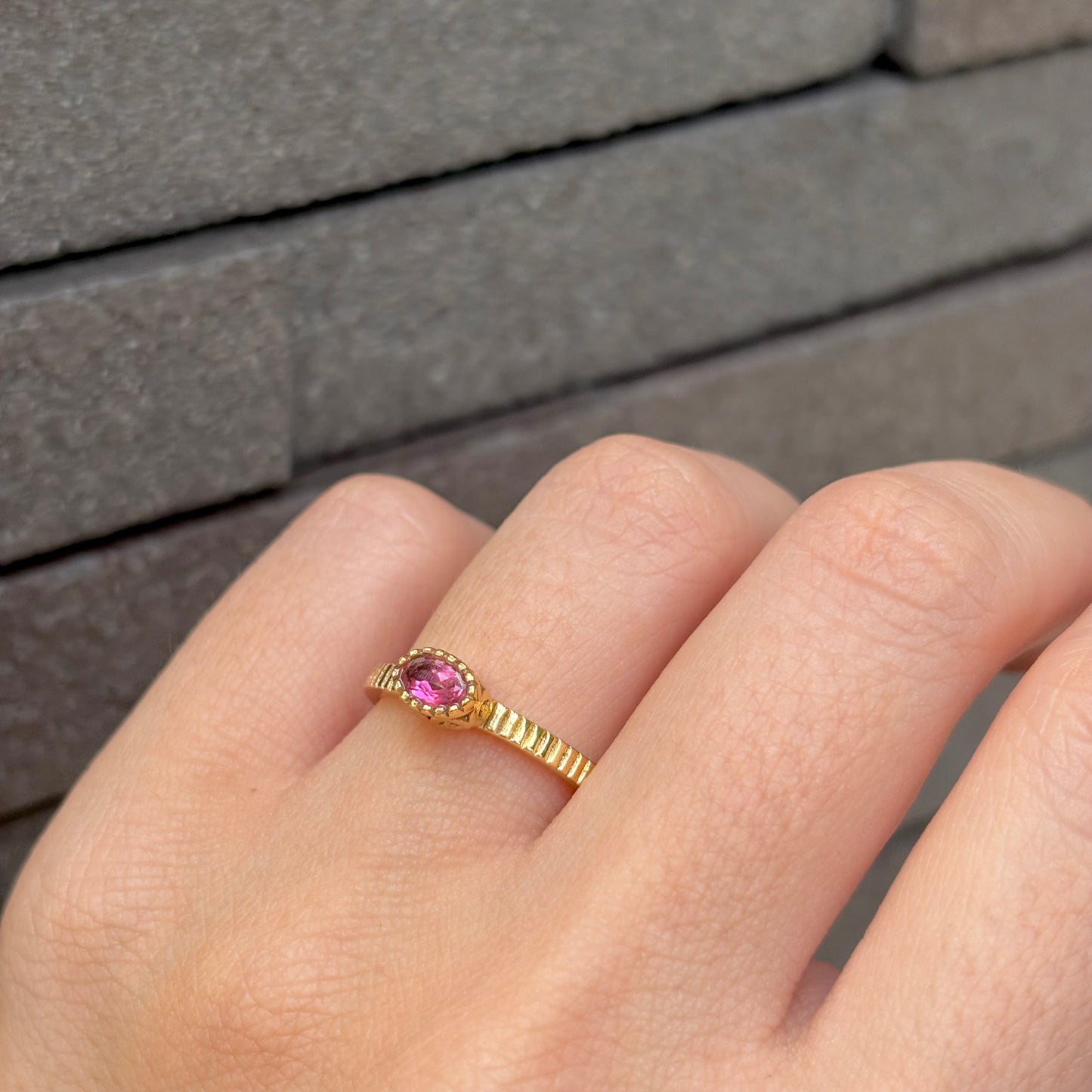 Brass petit ring 10