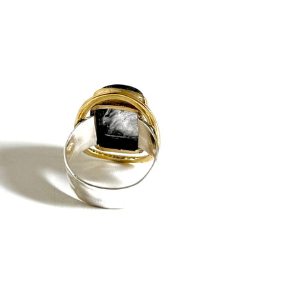 Silver925×Brass design ring 8