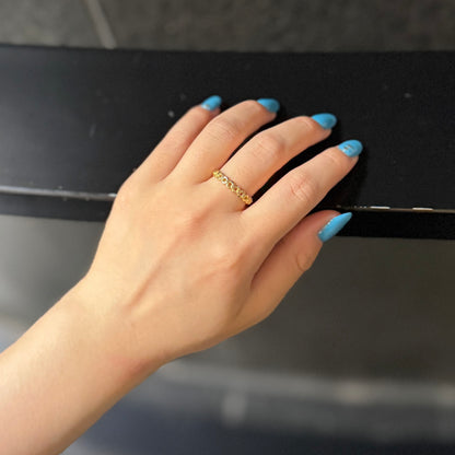 Brass star plain ring 9