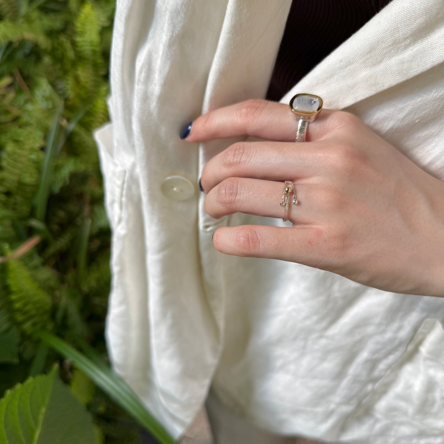 Silver925×Brass plain ring 26