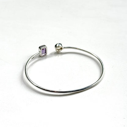 Silver925 2stone bangle 1