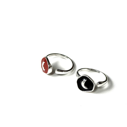 Enamel design ring〈Moon〉