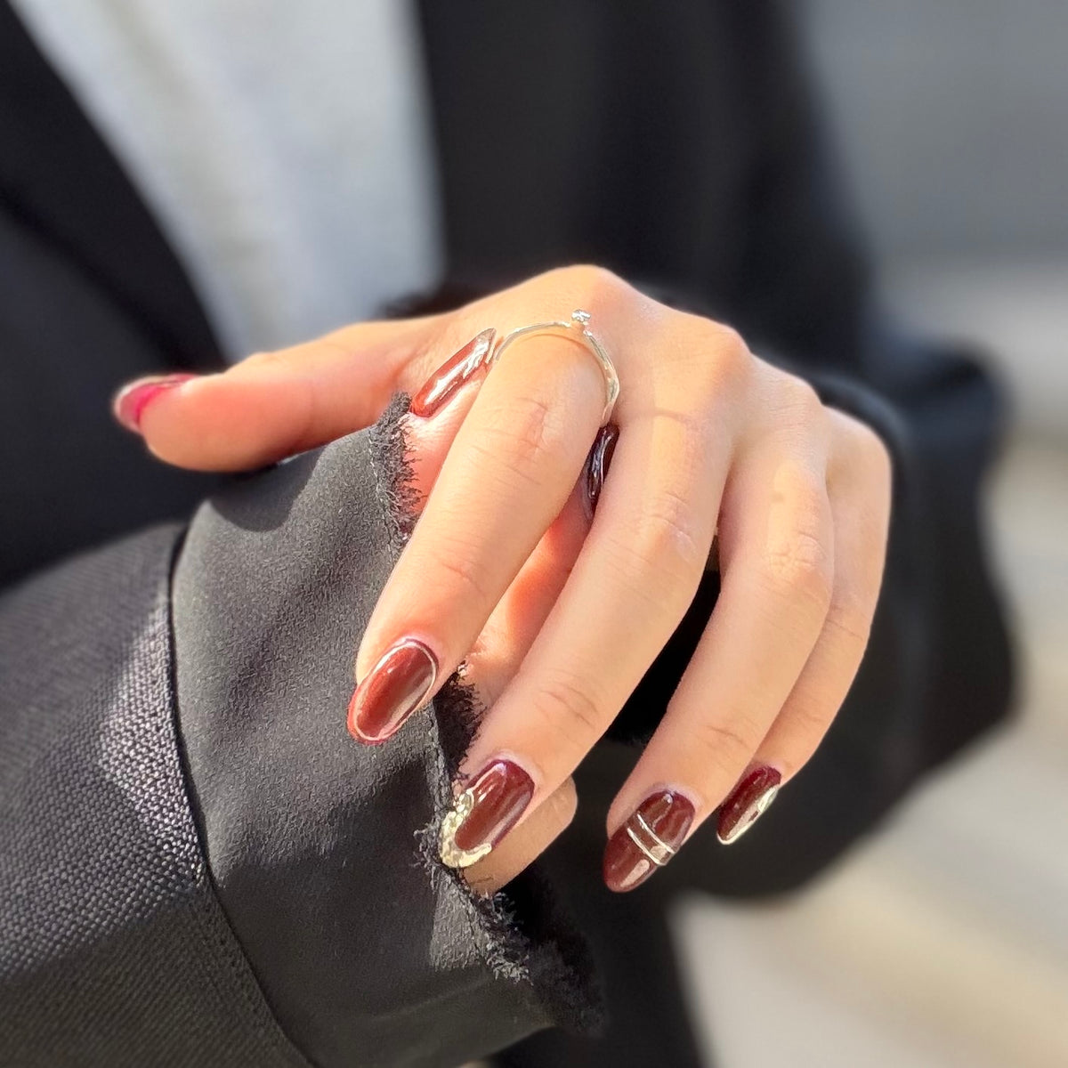Silver925 plain ring 60