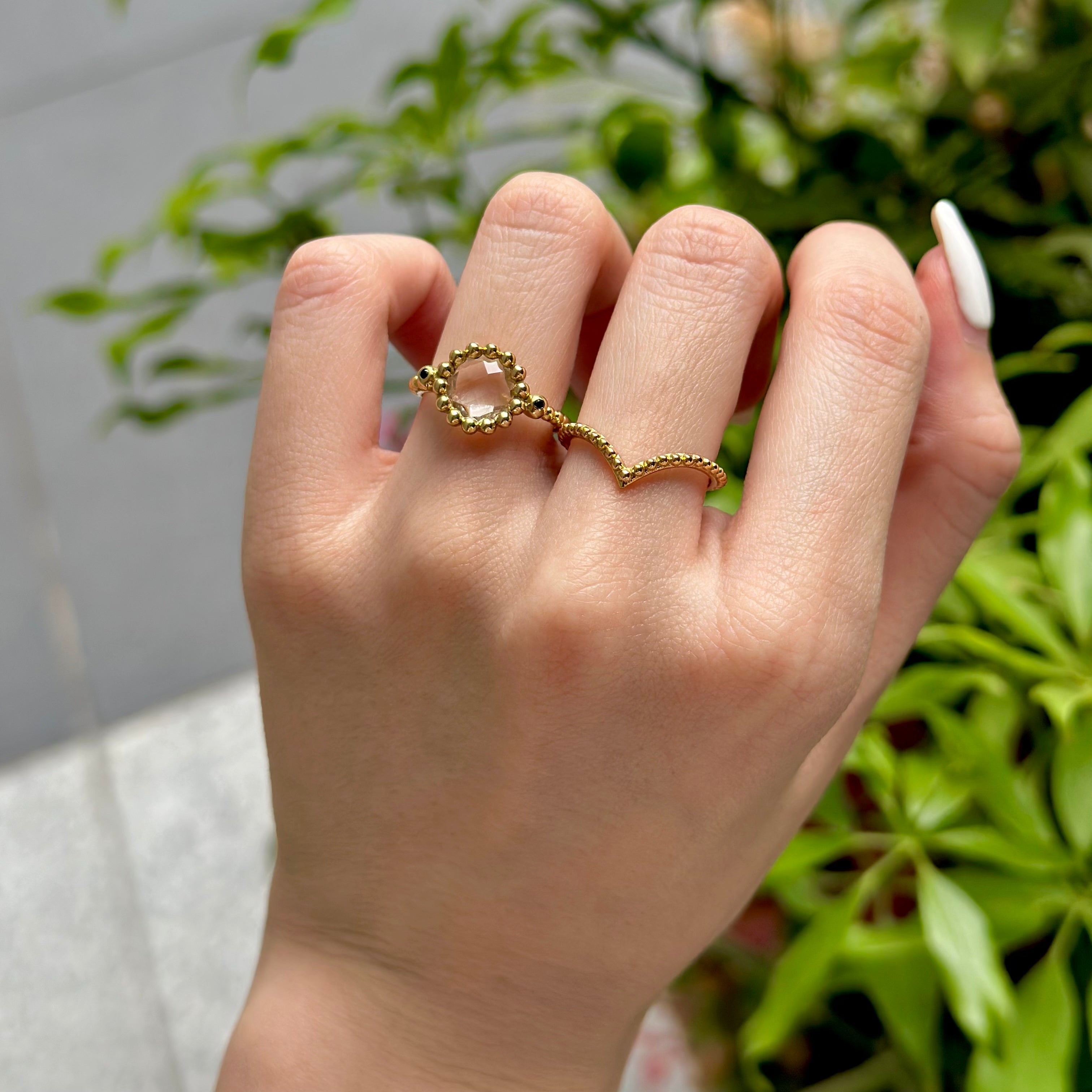 【Bijumam poco】Brass tsubu design ring