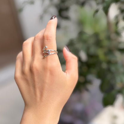 Silver925×brass design ring 20