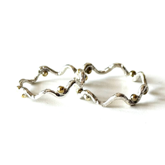 Silver925×brass plain ring 18