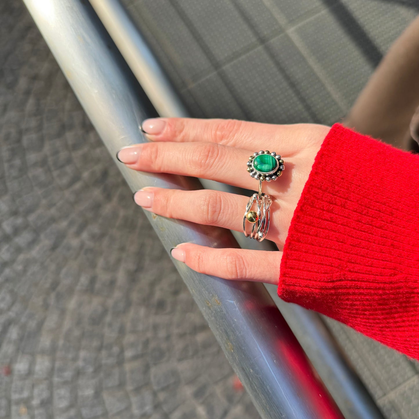 Silver925×Brass design ring 15