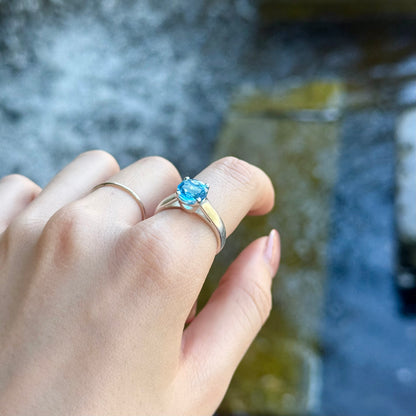 Swiss Blue topaz ring