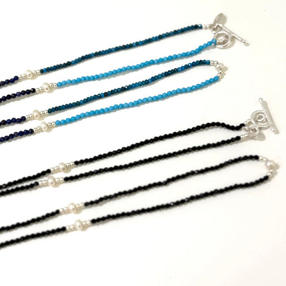 Pearl×Stone necklace 3