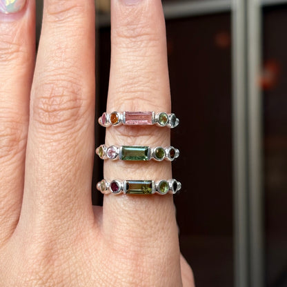 Multi tourmaline ring 4