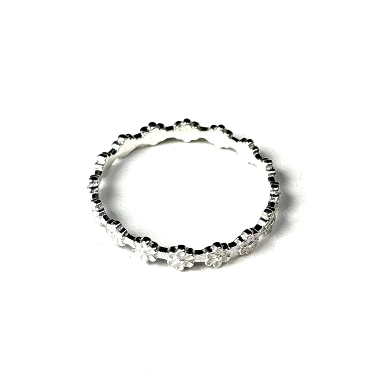 Flower plain ring 5