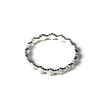 Flower plain ring 5