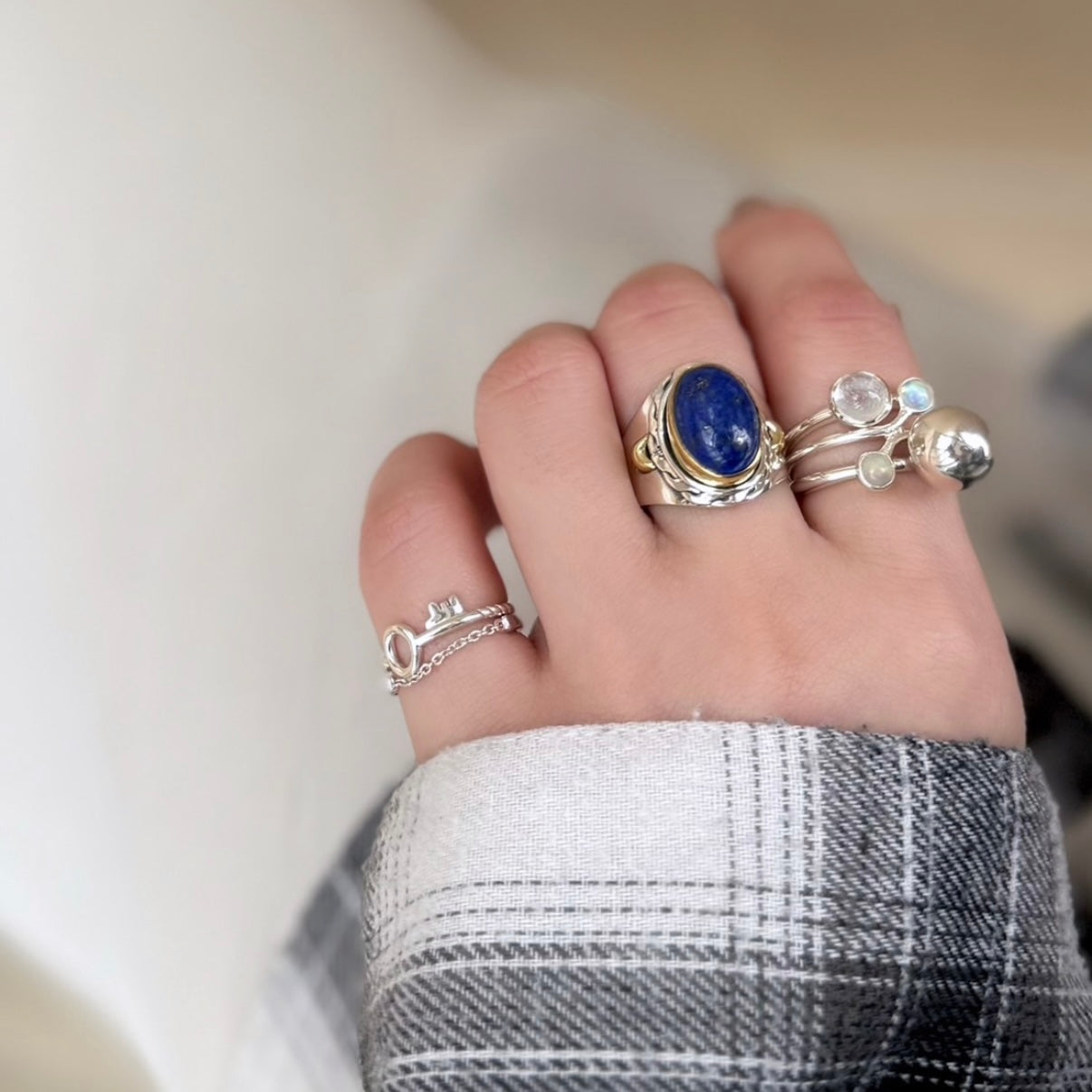 Silver925 plain ring 7