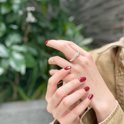 White topaz ring 16