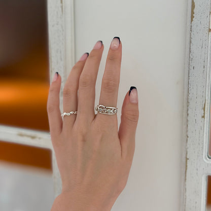 Silver925 wave ring 10