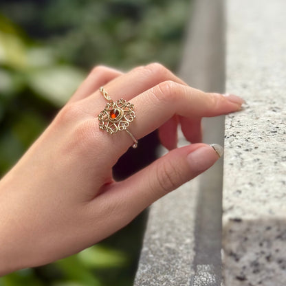 Flower design ring 13