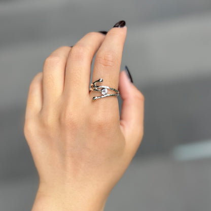 Silver925×brass design ring 20