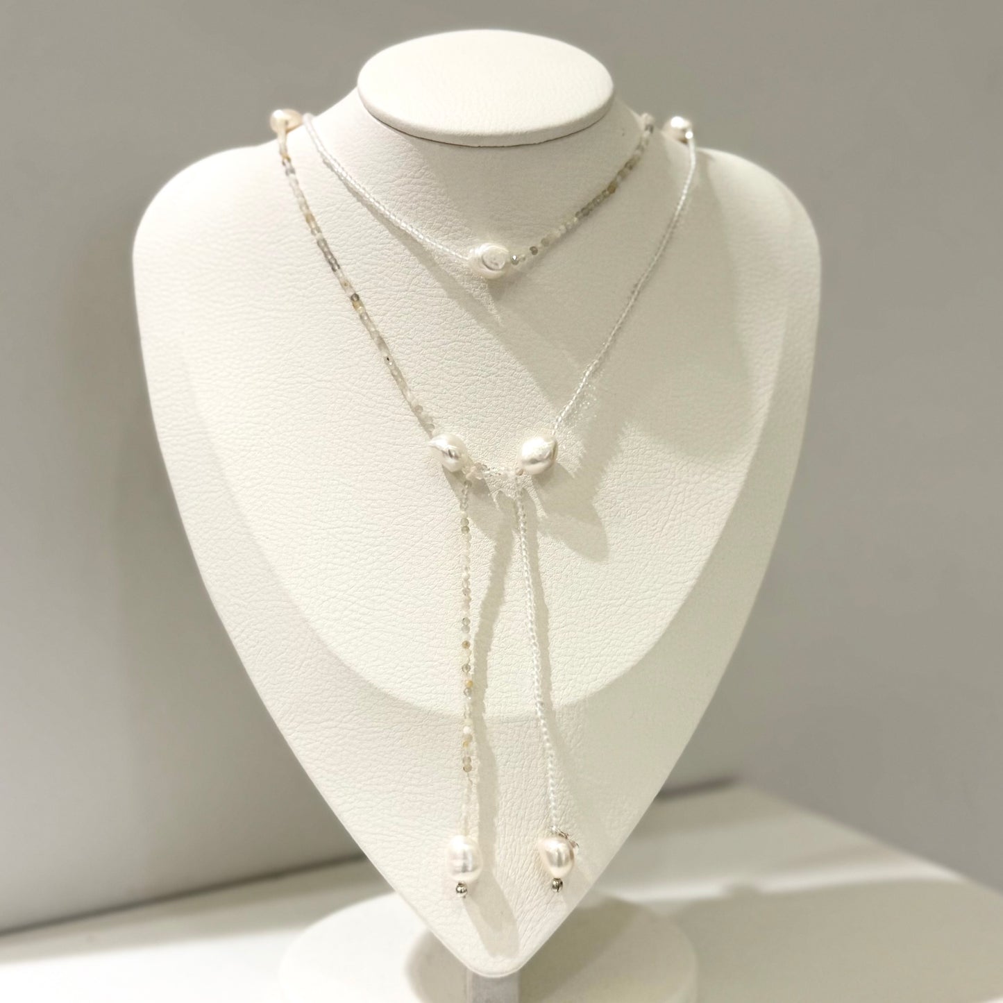 Pearl×Stone necklace 4