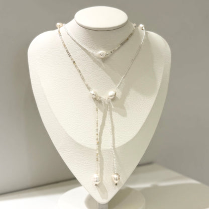 Pearl×Stone necklace 4