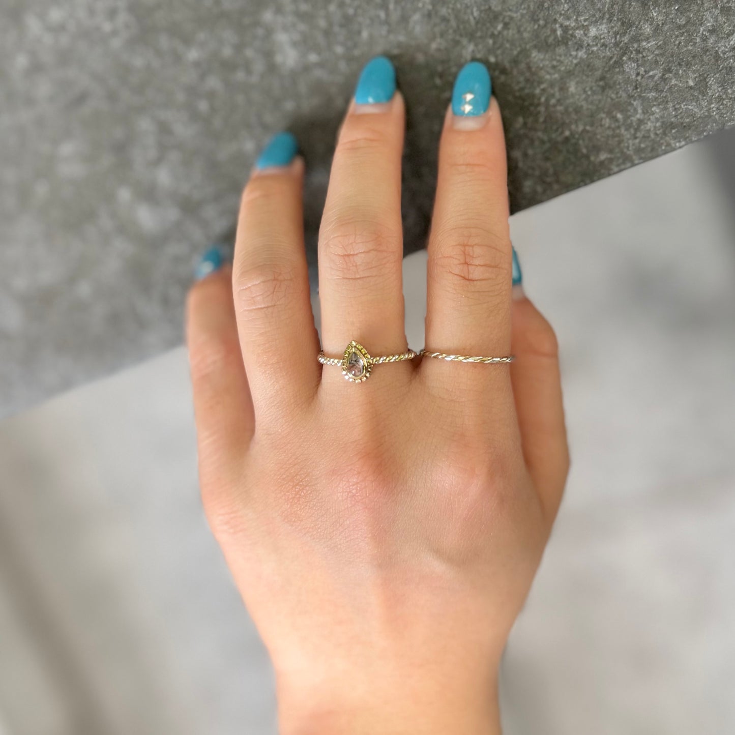 Silver925×Brass petit ring 4