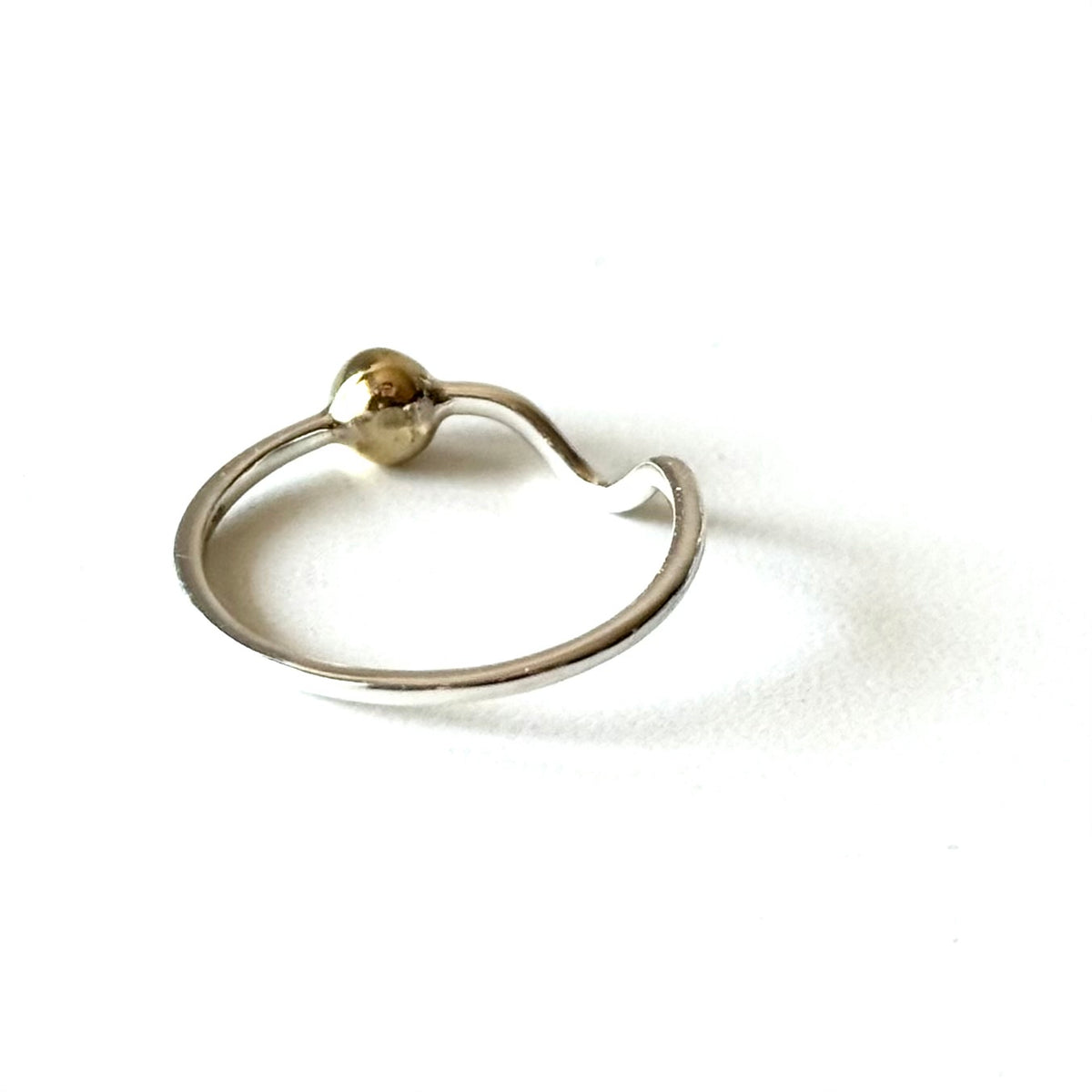 Silver925×brass plain ring 17