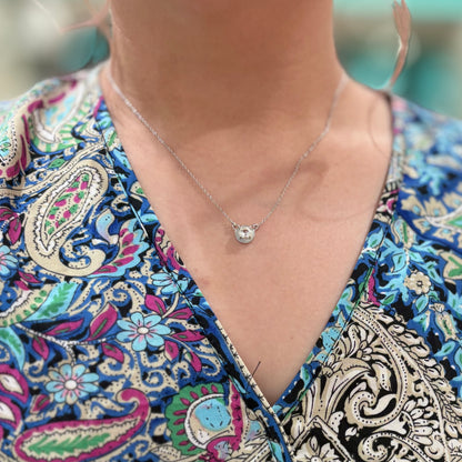 Enamel × stone necklace